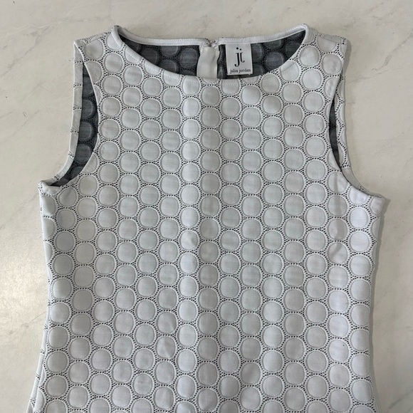 Julia Jordan White Circle Pattern Mini Dress Size 6 Preppy Formal Party Classic - Picture 3 of 4